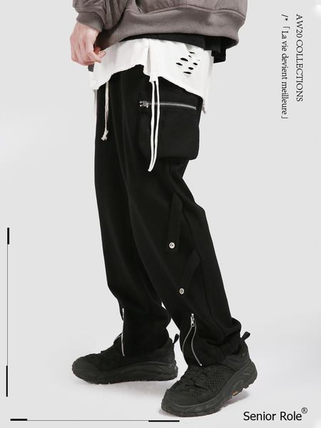 

2021 men women clothing gd hair stylist fashion straight tooling casual pants plus size costumes 27-46, Black