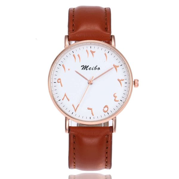 

needle ultra thin arabic numeral two watch fashion personality tadpole text belt watch shi yingnan, Slivery;brown