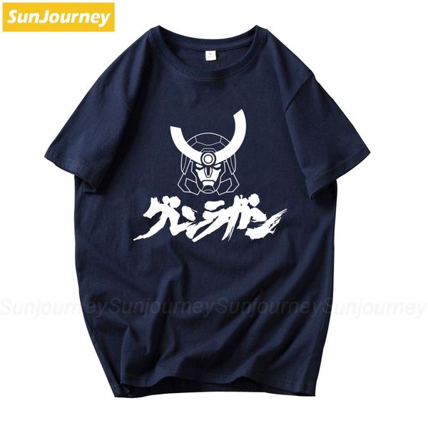 

gurren lagann anime men tshirt oversize o-neck cotton short sleeve men's shirt sport hooded sweatshirt hoodie