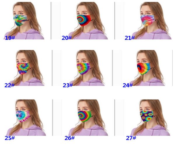 

printed men women 3d mouth washable outdoor face sun uv shade pm2.5 protective designer mask for tie-dye hh9-3136