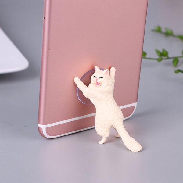 

phone holder cute cat support resin mobile phone holder stand sucker tablets desk sucker design smartphone holder sqcsho