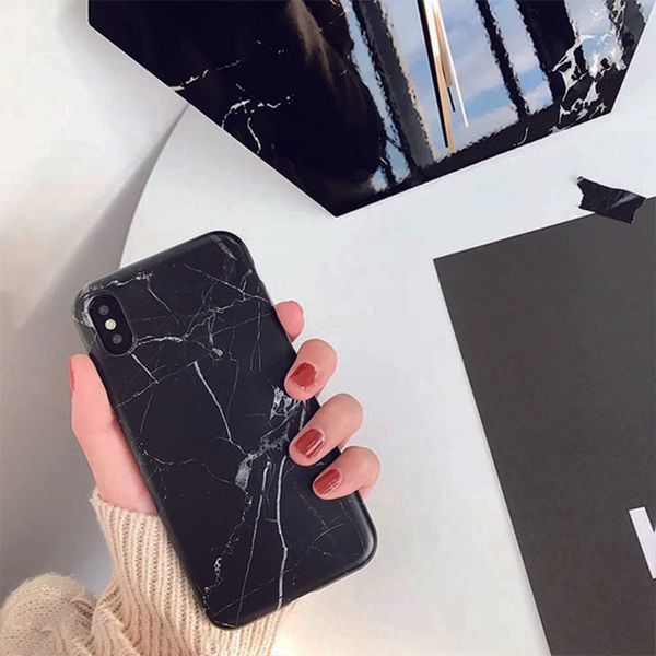 

3e8ujh7y6simple frosted marble anti-fall edge tpu mobile phone case soft cover for iphone seriesvip2