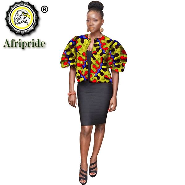 

african dashiki design clothes for lady print appliques with two pockets spring& summer women`s coat afripride s1924008 201026, Black;brown