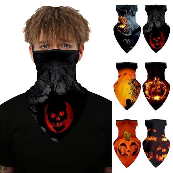 

cycling mask halloween scarf half face mask sports warmer headwear bandanas w0q8, Black