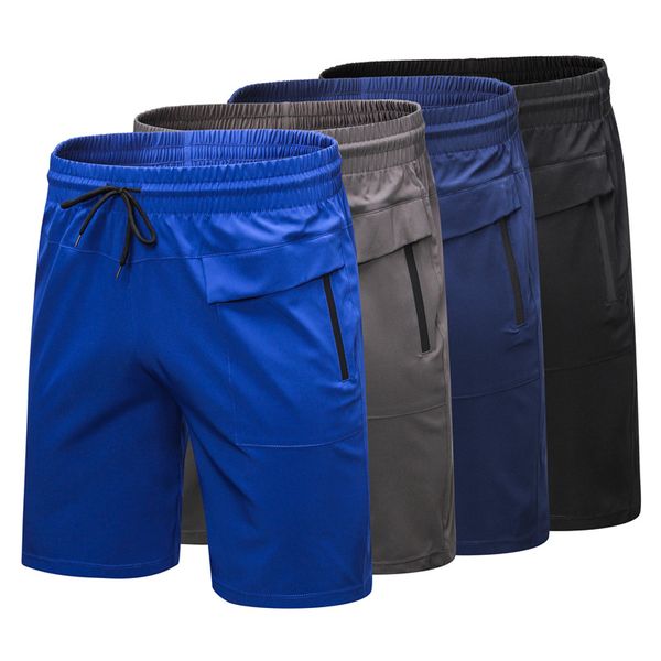 

new summer men running shorts comfortable solid breathable fitness gym shorts workout sportwear jogging suit plus size, Black;blue