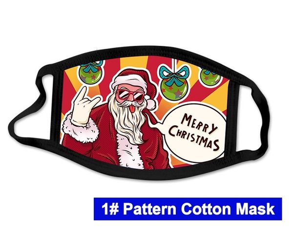 

10 pattern new designer cotton merry christmas design face mouth cover washable reusable mask
