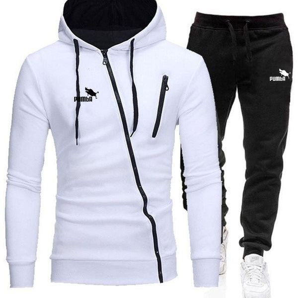

new men's fleece shaped sportswear zipper hooded casual sport suit for spring and autumn, Gray