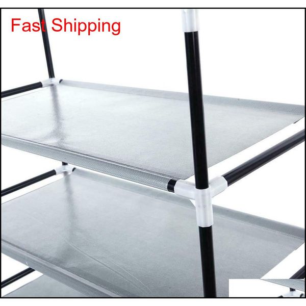 

10 tiers 9 lattices shoe rack shelf storage closet organi qyljej dh_seller2010