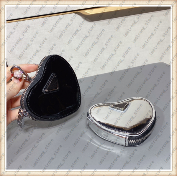 

women wallet luxurys designers bags brushed leather mini pouch crossbody bag heart shape shoulder bag triangle handbag chain bags 21020503q