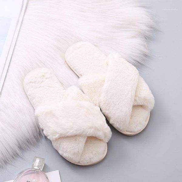

smt002 plush cotton slippers women, 2020 spring and autumn new style, women's flat-bottom outer wear plush cotton slippers1, Black