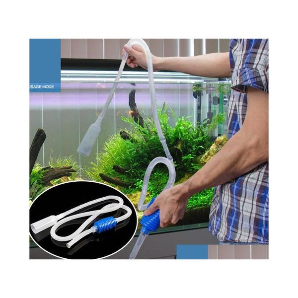 

1.5m siphon gravel suction pipe filter aquarium fish tank vacuum water change exchange cleaner siphon simple practical xvdzv