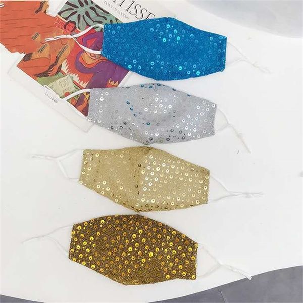 

fashion sequin masks dustproof washable and reusable face mask designer mask dhl shipping 7 color 500pcs 35 m2
