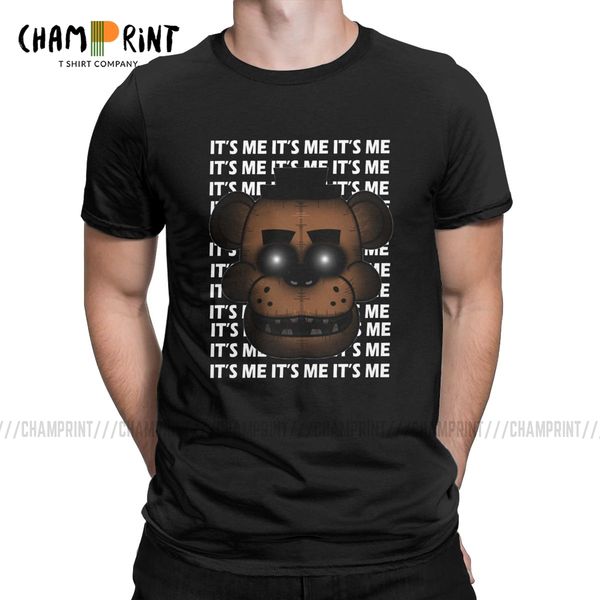 

sport it's me five nights at freddy's men's t shirts fnaf nightmare game hipster tee shirt o neck t-shirt cotton plus size cl