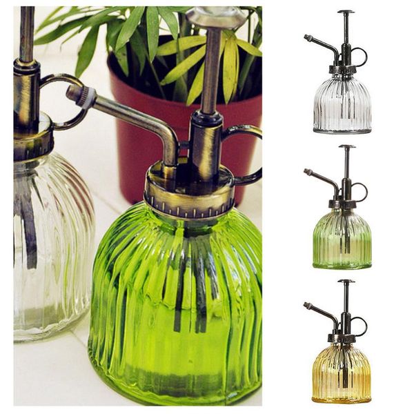 

retro glass watering can mister garden flower plant spray bottle gardening pot