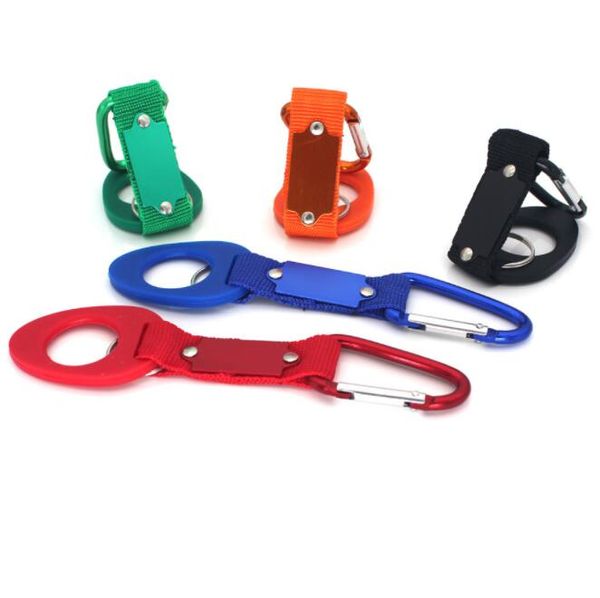 100 ADET Açık Havada Spor Su Şişesi Toka Kanca Tutucu Klip Şişe Askı Alüminyum Carabiner Kamp için Seyahat Survival Aracı