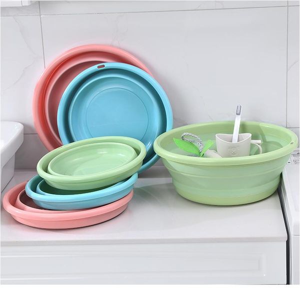 

folding bucket portable collapsible basins camping washbasin car wash bucket tourism water bucket household clean bbybmt