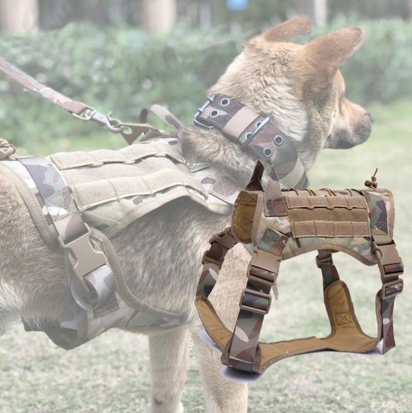 

hunting jackets army tactical service dog vest molle pouches training clothing outdoor sports shooting harness1, Camo;black
