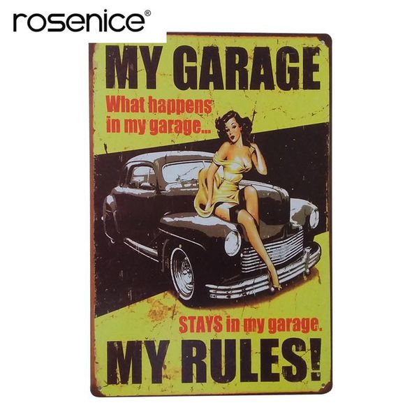 

decor wall painting cafe for home metal garage rules decorative tin signs car bar sign my vintage iron bbybep lipper