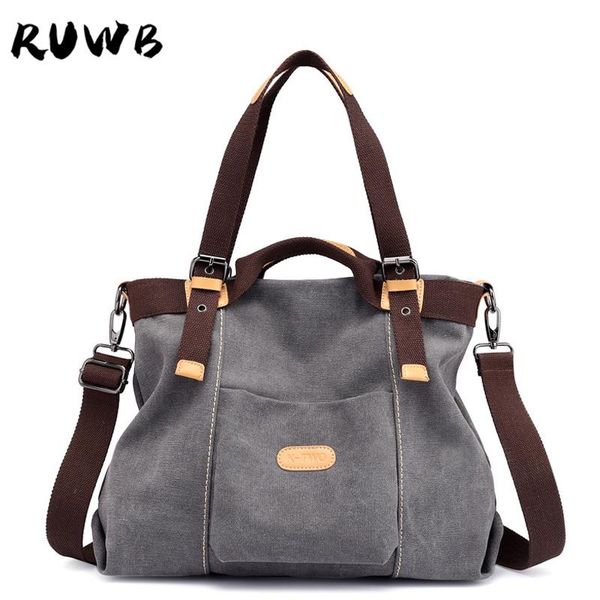 

ruwb girls casual big canvas bag 2021 spring women's shoulder bag fashion women messenger bags shopper large capacity tote bags