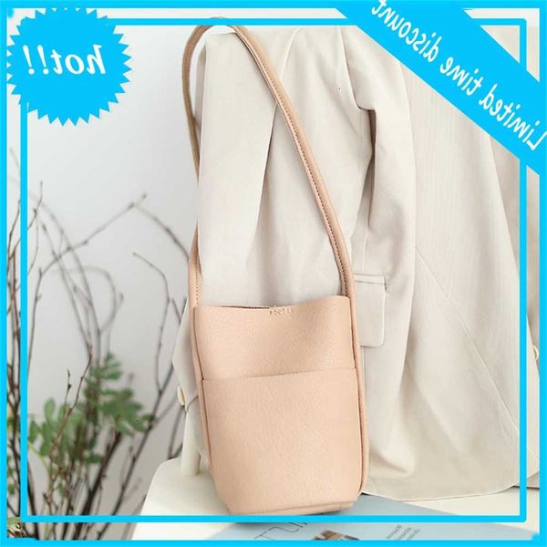 

korean fashion soft leather bucket ins net red foreign pure color mobile phone simple student mini one shoulder bag