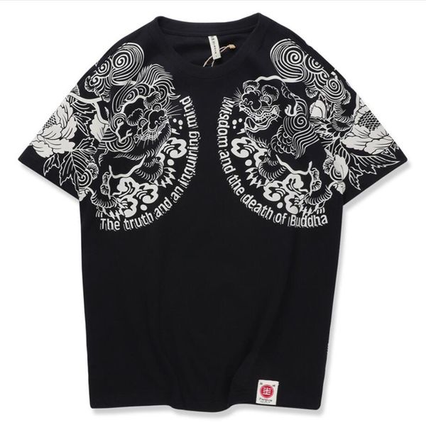 

men's t-shirt summer new printing hip hop tee men tide crew neck tee summer new, White;black