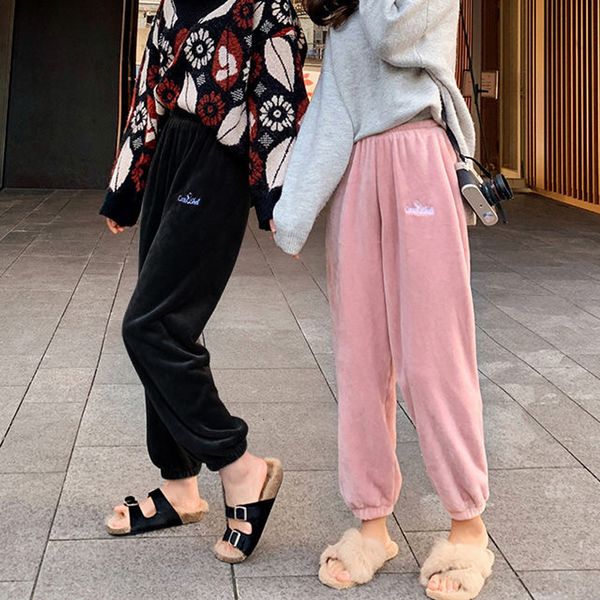 

new autumn, 2021 loose pants, feminine fashions, flank... slacks, solid waist-high pants. 1 extz, Black;white