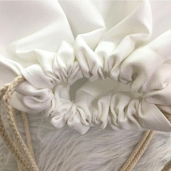 

30pcs / серия индивидуальные сублимация рождество санта сакс белый пробелы дети конфеты кулиской сумка новый год партия подарков украшение s