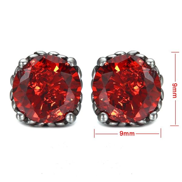 

a pair of stainless steel studs earrings with zircon stone punk skull classic style jewelry for men and women bbyarq bdehome, Bronze;silver
