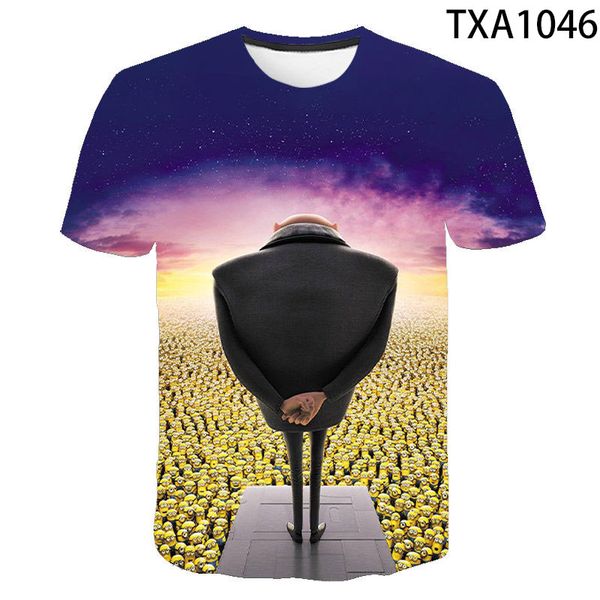 

cartoon animation despicable me 3d boy girl printed 3d print shirts horror graphic plus size men clothing