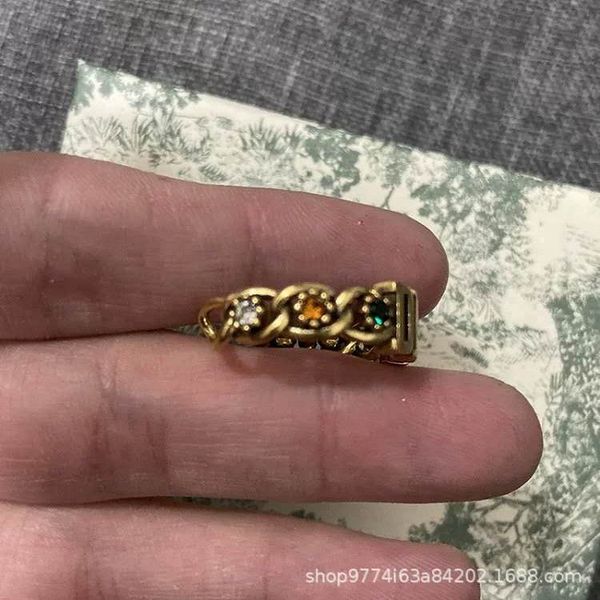 

d family / dijia fashion color brick di letter ring, Silver