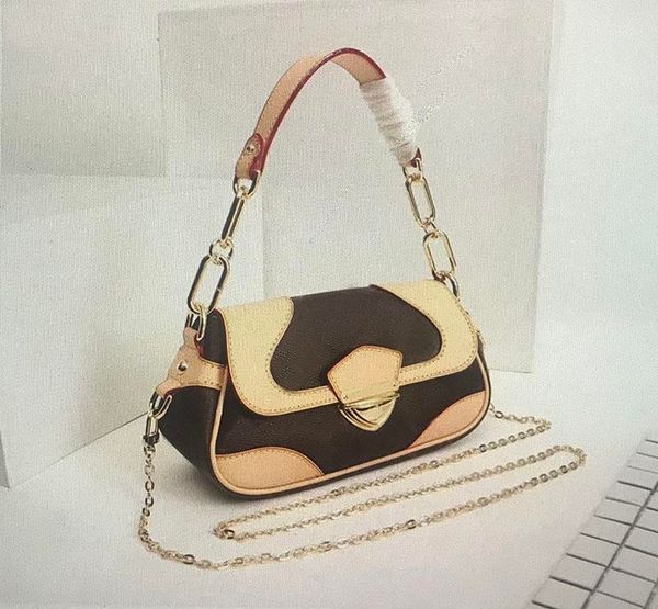 

m69813 fashion metis handbags purses classic metal chain hasp mono bag women tote leather shoulder bags 69813