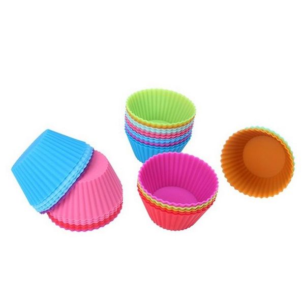 

7cm sile muffin cupcake moulds cake cup round shape bakeware maker baking mold colorful tray baking wmtdnv lyqlove