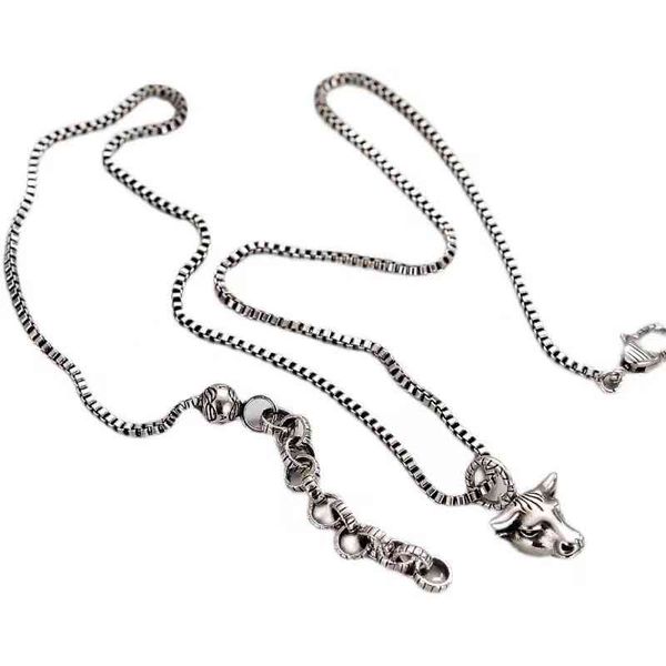 

tauren necklace, men's hip-hop style accessories, versatile necklace pendant, Golden;silver