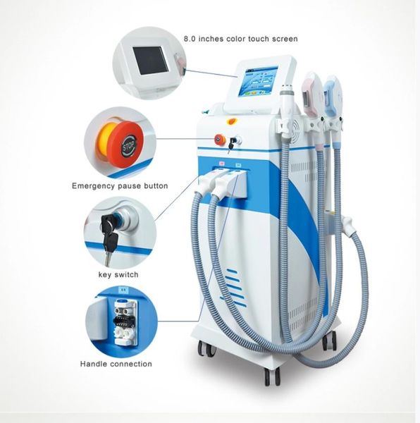 

shr ipl system hair removal multifunctional rf skin tightening tattoo removal q switched laser, Black