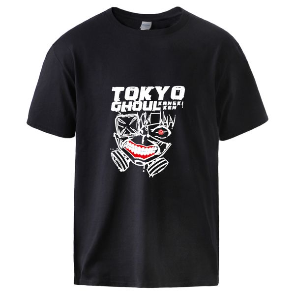 

tokyo ghoul print s for male summer short sleeve fashion hip hop streetwear outwear black sport hooded sweatshirt hoodie men t shirt