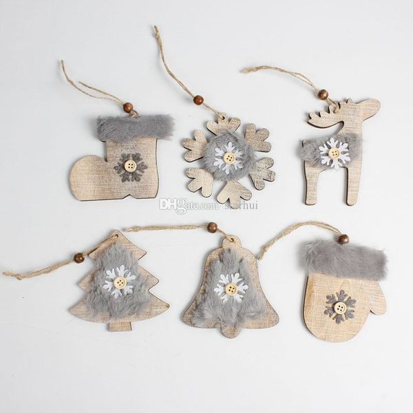

factory80jprustic decorations wooden xmas hanging tree embellishments socks pendant christmas decoration wx9-1745 66dq