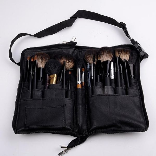 

soft empty makeup brushes case cosmetic brush leather bag with 32 pockets brushes pincel maquiagem make up bag black mak bbyxao