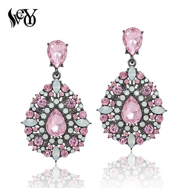 

dangle & chandelier veyo full of rhinestone crystal drop earring luxury earrings vintage jewelry, Silver