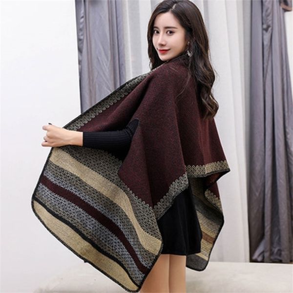 

winter female scarves women scarf pashmina cashmere ponchos and capes plaid shawl hijab bandana cachecol foulard femme 201224, Blue;gray