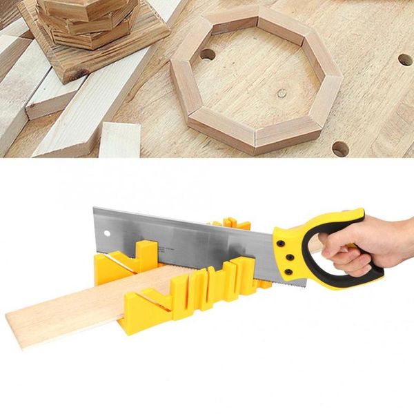 

12 inch abs plastic multiple angle clamping mitre box with 14 inch back saw wood working hand tools domestic delivery