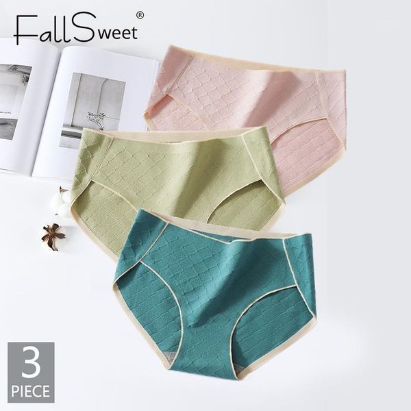 

3 pcs/ pack seamless panties women underwear cotton briefs mid rise underpants solid female lingerie1, Black;pink