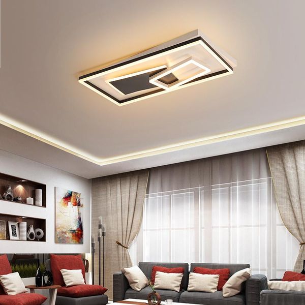 

modern led ceiling lights for living room bedroom lustre de plafond moderne luminaire plafonnier rectangle shape ceiling lamp