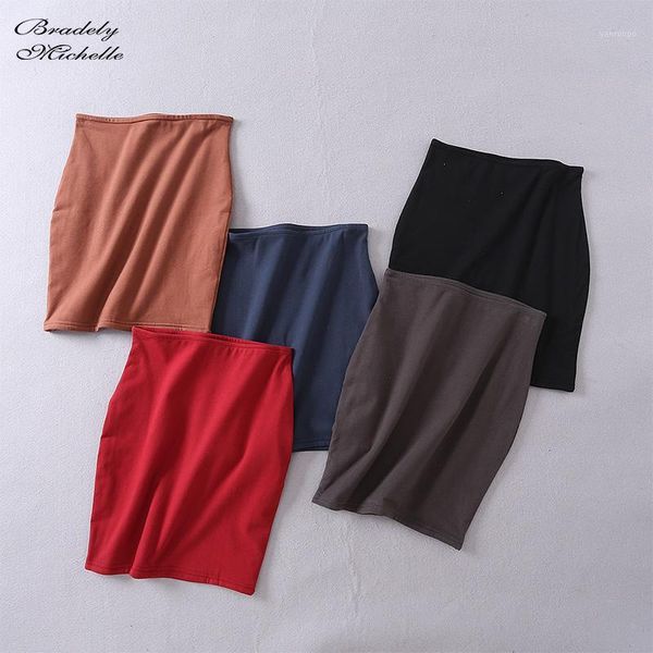 

fashion women summer tight bodycon pleated pencil skirt solid elastic high-waist mini skirt1, Black