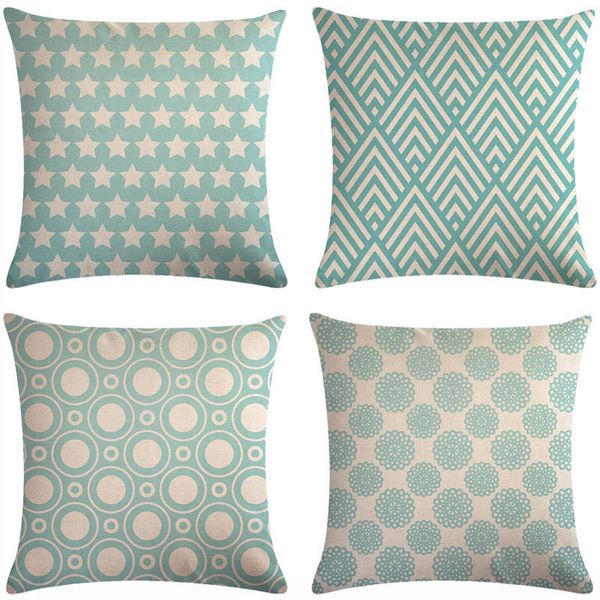 

geometric sofa decorative cushion cover pillowcase cotton linen 45*45 throw pillow home decor pillowcover 40603