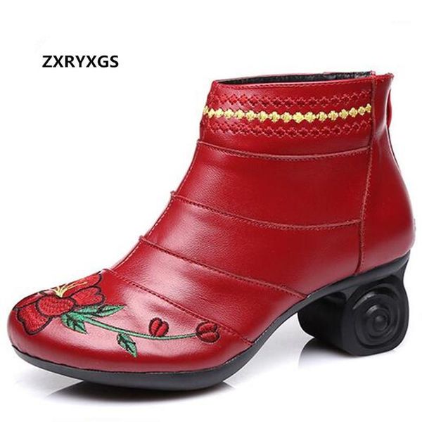 

2020 spring elegant comfort women boots wedding shoes embroidered genuine leather boots fashion shoes women ankle1, Black