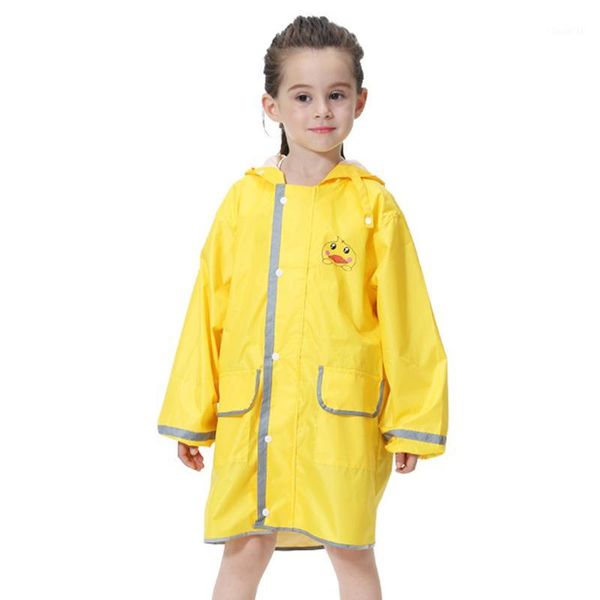 

yuding 2-9-year impermeable raincoat hooded animal kids boy baby girls children rain coat tour polyester hidden schoolbag poncho1