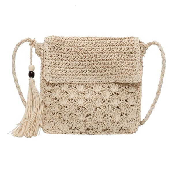 

bohemian wind woven straw shoulder bag, wild hollow crossbody bag, trendy beach bag