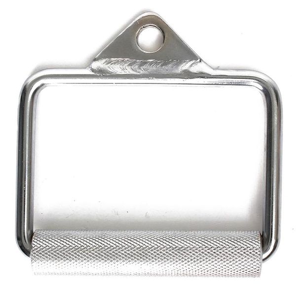 

gym single stirrup crossover bar cable attachment home gym workout handle silver