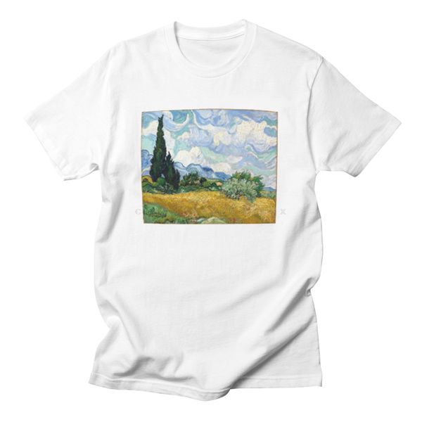 

van gogh michelangelo new 's summer quality cotton female harajuku short sleeve hoodie designers t shirts sweatshirt