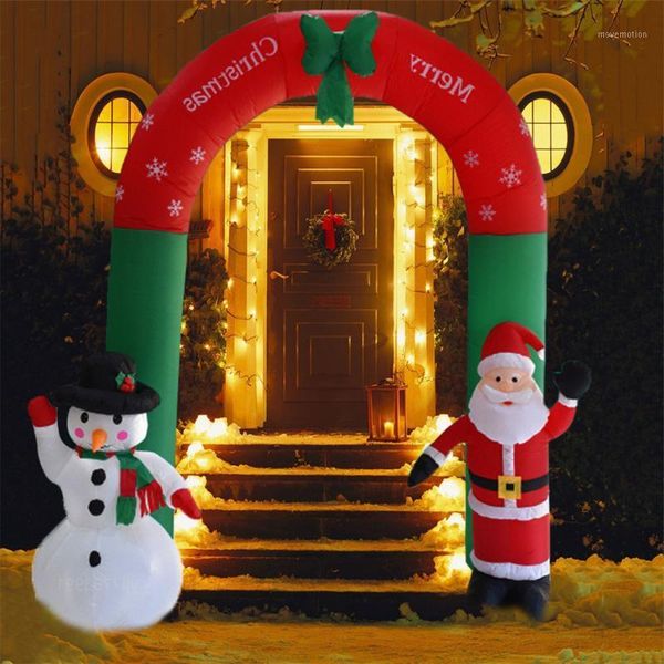 

outdoor decoration inflatable santa claus snowman inflatable garden yard archway halloween christmas ornaments xmas new year toy1